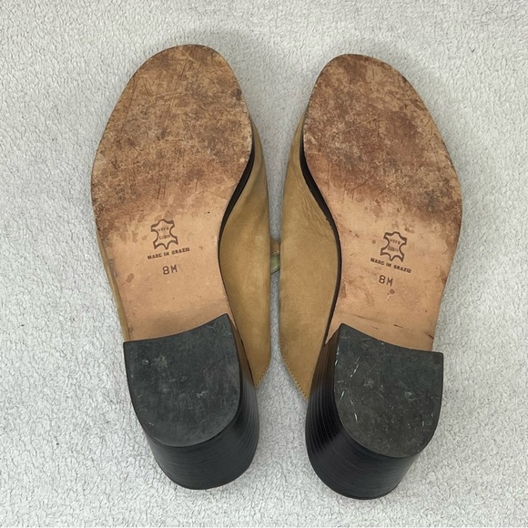 GAP Nubuck Suede Block Heel Mules-Tan/Brown-Womens 8-Classic-Preppy-Professional - Picture 8 of 8